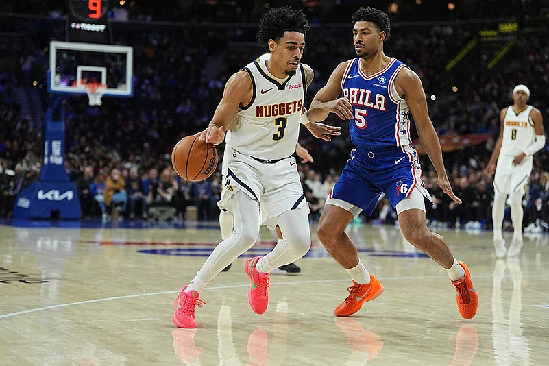Denver Nuggets vs Philadelphia 76ers Basketball-Julian Strawther