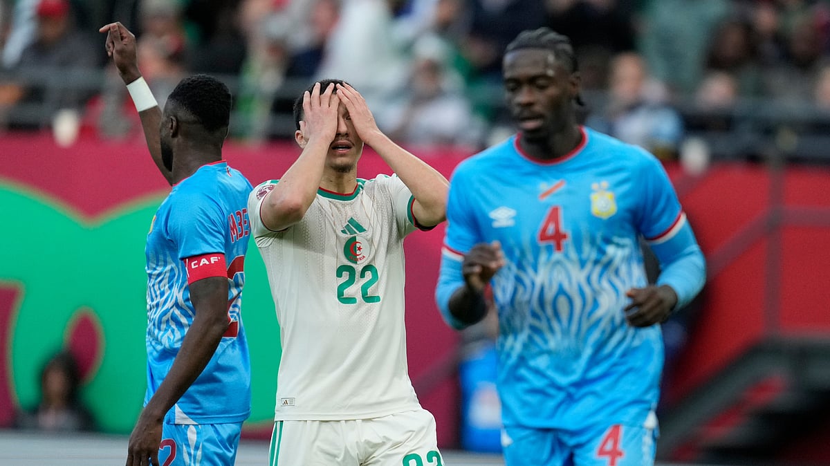 AP/Mosa'ab Elshamy : Algeria's Ibrahim Maza reacts during the Africa Cup of Nations round of 16 soccer match between Algeria and DR Congo in Rabat, Morocco