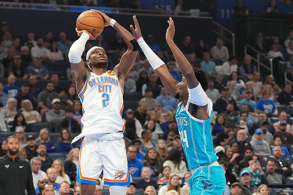 Charlotte Hornets vs Oklahoma City Thunder Basketball-Shai Gilgeous-Alexander