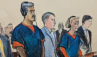 Venezuela, Sovereignty And The Use of Power: Law, Oil And the Question Of Global Order Elizabeth Williams via AP : In this courtroom sketch, Venezuelan President Nicolas Maduro, left, and his wife, Cilia Flores, second from right, appear in Manhattan federal court with their defense attorneys Mark Donnelly, second from left, and Andres Sanchez, Monday, Jan. 5, 2026, in New York.