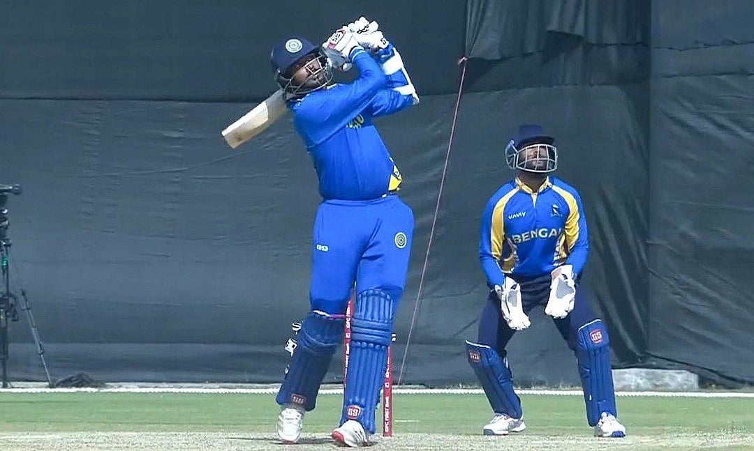X/@rajasthanroyals : Aman Rao Perala hit an unbeaten 200 off 154 balls to guide Hyderabad to 352/5 against Bengal in the Vijay Hazare Trophy at Rajkot on Tuesday.