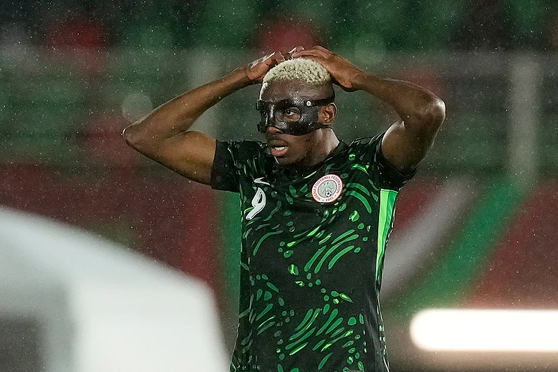 Nigeria vs Mozambique Africa Cup of Nations soccer-Victor Osimhen