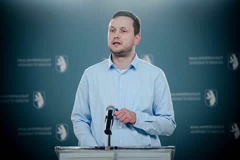 Jens Frederik Nielsen Prime Minister of Greenland.