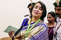 Taslima Nasrin To Return After 19 Years For Anti-Fundamentalism Event Photo: PTI : Taslima Nasrin during the Kerala Legislative International Book Festival (KLIBF), in Thiruvananthapuram, Friday, Jan. 9, 2026. (PTI Photo)(PTI01_09_2026_000125B)
