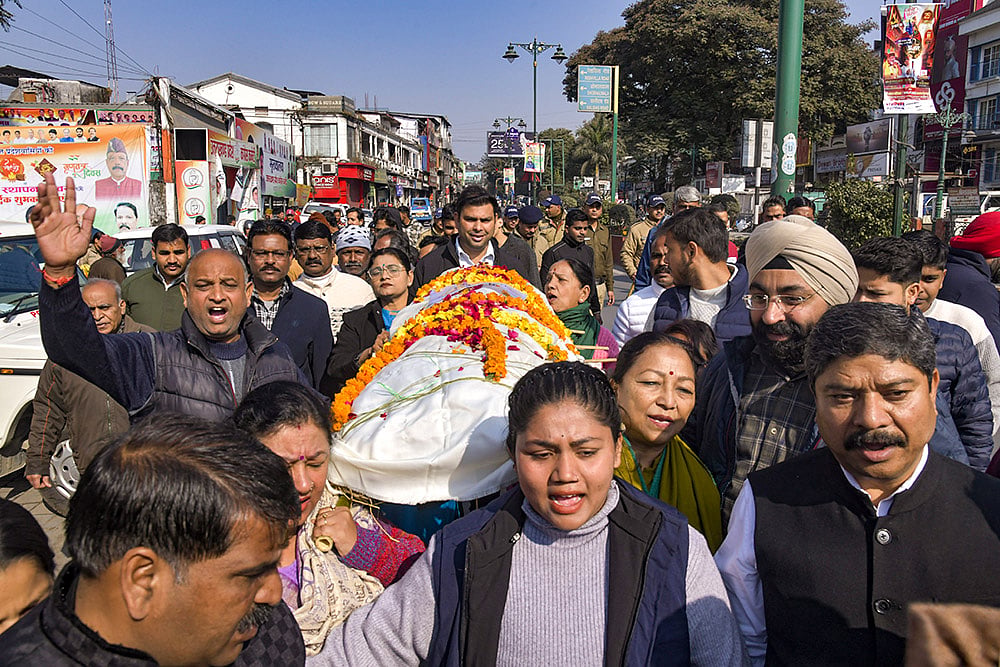 Congress protest in Dehradun