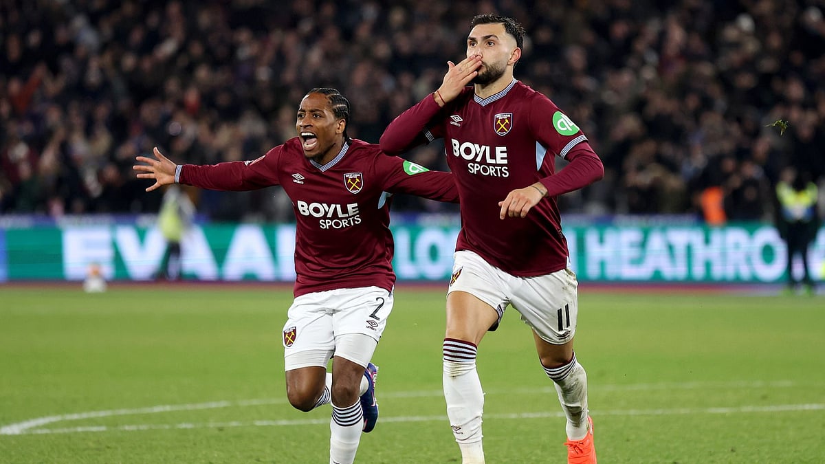 Opta : Castellanos celebrates opening his West Ham account against Queen Park Rangers in London on January 11.