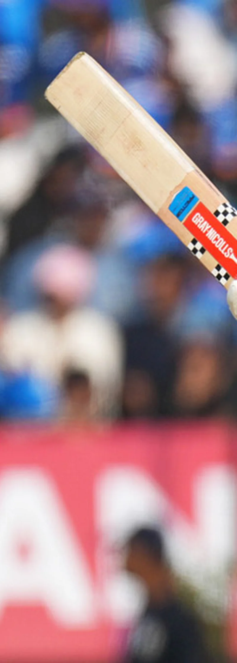 New Zealands Henry Nicholls celebrates his fifty runs