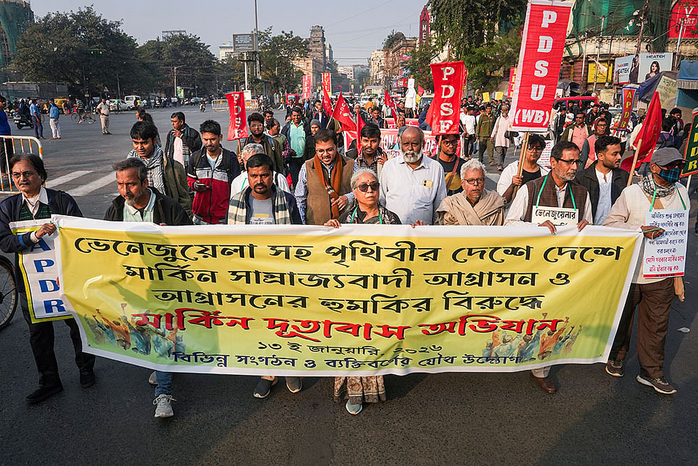 Protest against US aggression in Kolkata
