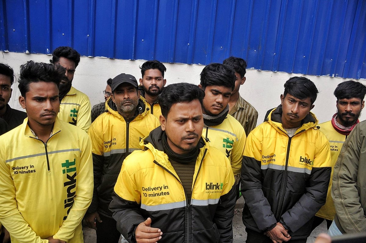 Delivery Workers' protest