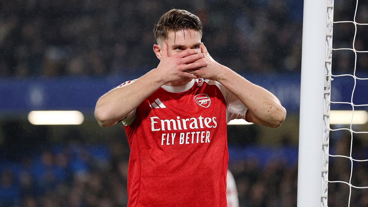Opta : Viktor Gyokeres celebrates after scoring Arsenal's second goal against Chelsea