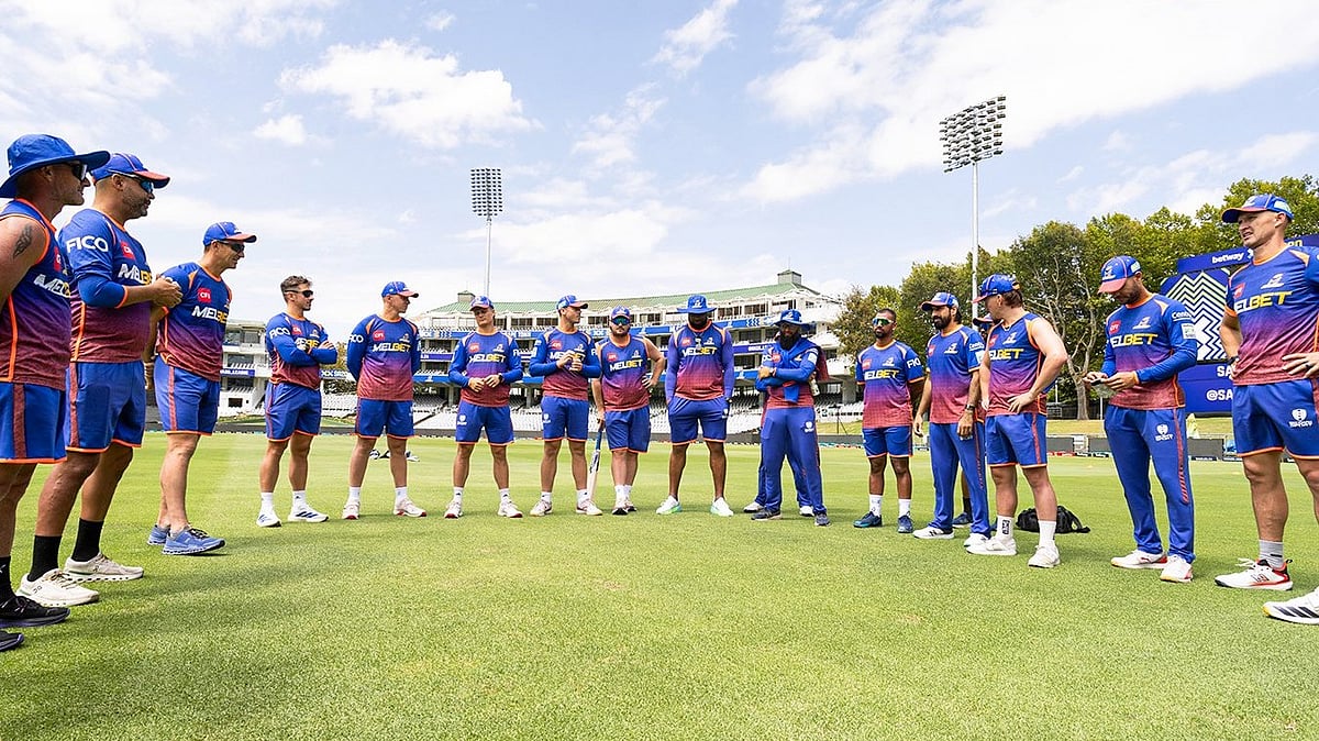 | Photo: X/MICapeTown : File photo of MI Cape Town in training ahead of the SA20 match against Sunrisers Eastern Cape.