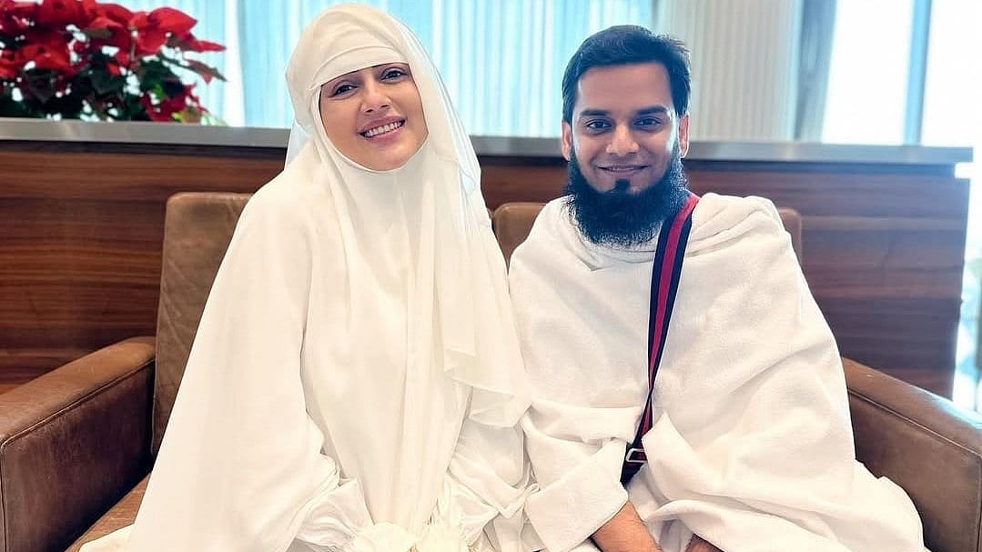 Instagram/Sana Khan : Sana Khan dismisses claims her husband ‘brainwashed’ her to quit Bollywood