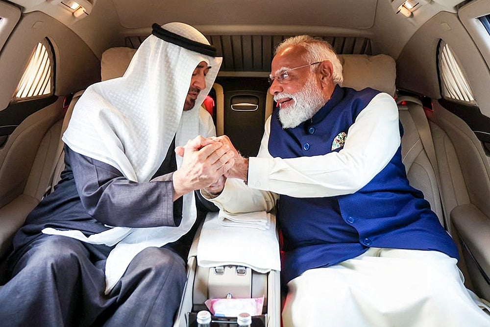 PM Modi with UAE President Zayed Al Nahyan