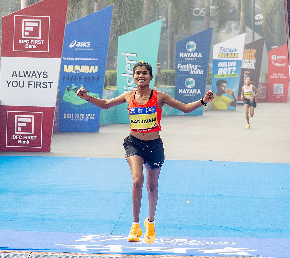 21st Tata Mumbai Marathon-Sanjivani Jadhav 