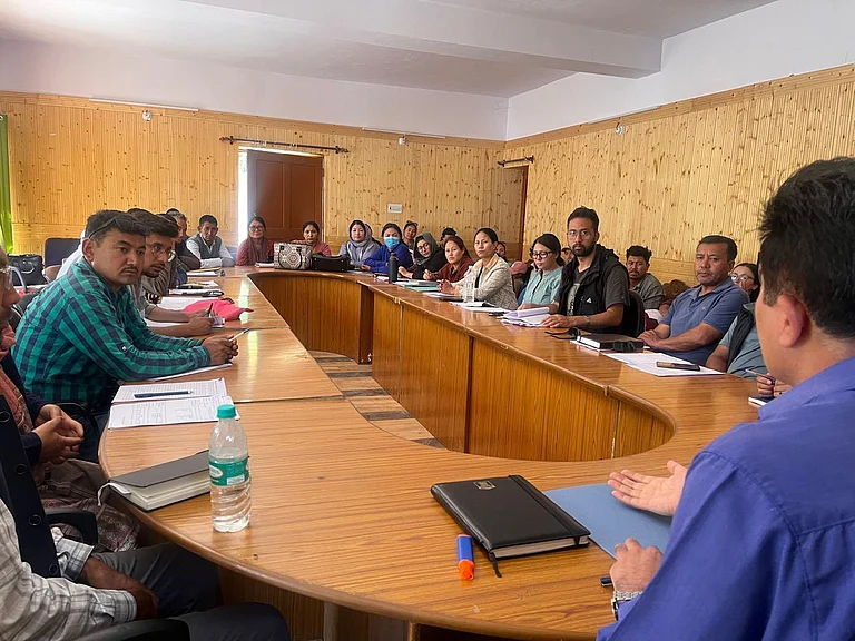 A meeting regarding the Table Top Exercise of Special Intensive Revision (SIR) was chaired today by the AERO at the conference hall of BDO office, Khaltsi.
The exercise was convened to review the preparedness and ensure smooth implementation of the upcoming revision activities under the Election Commission guidelines. - Facebook / Department of Information & Public Relations, Leh, Ladakh