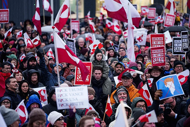 US-Greenland Standoff - Hands off Greenland protests-