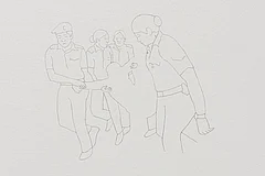 | Courtesy - Ishara art foundation : Shilpa Gupta, Untitled (Jailed Poet Drawings) (2018). Commissioned by YARAT Contemporary Art Space. Image courtesy of the artist and Art Jameel. Photography by Pat Verbruggen.