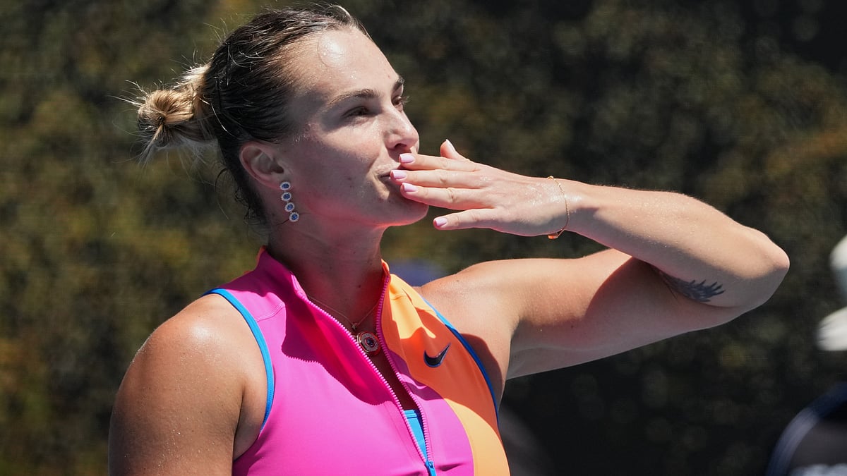 AP/Dita Alangkara : Sabalenka is after her fifth Grand Slam singles title.