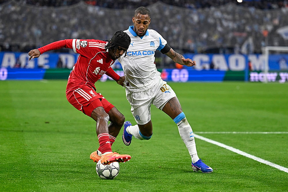 Marseille vs Liverpool uefa Champions League soccer-Jeremie Frimpong