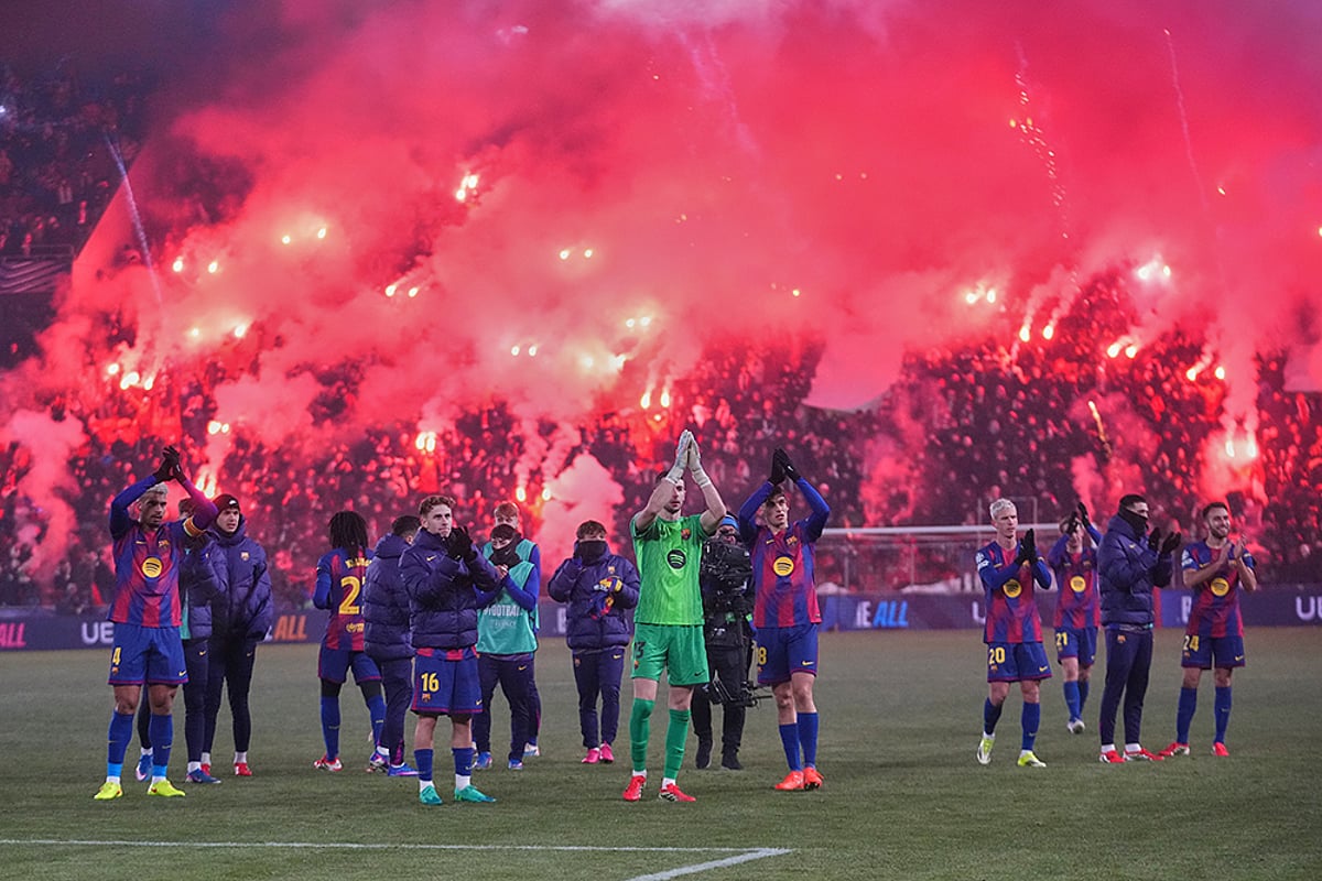 Slavia Prague vs Barcelona Champions League soccer-
