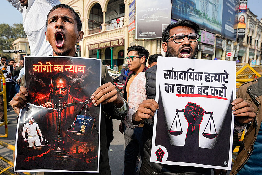Protest in Lucknow