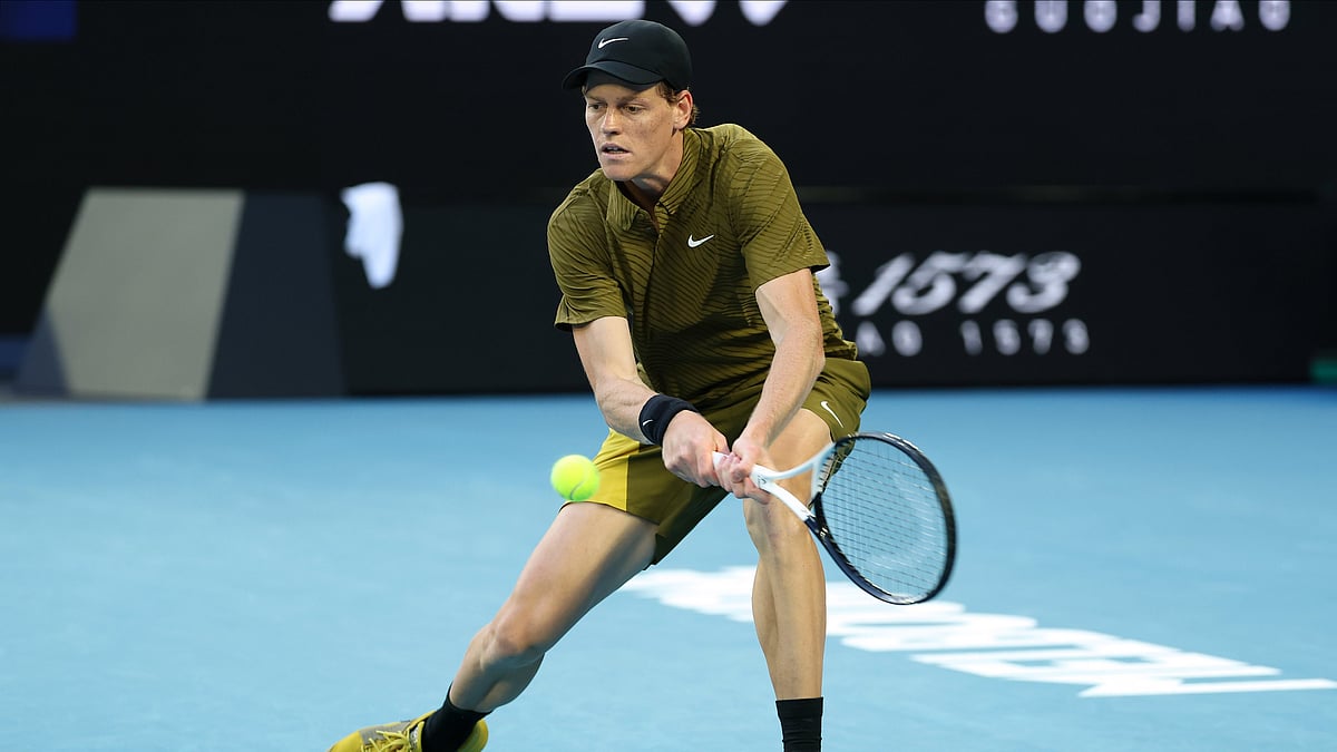 AustralianOpen/X : Jannik Sinner in action at the Australian Open 2026