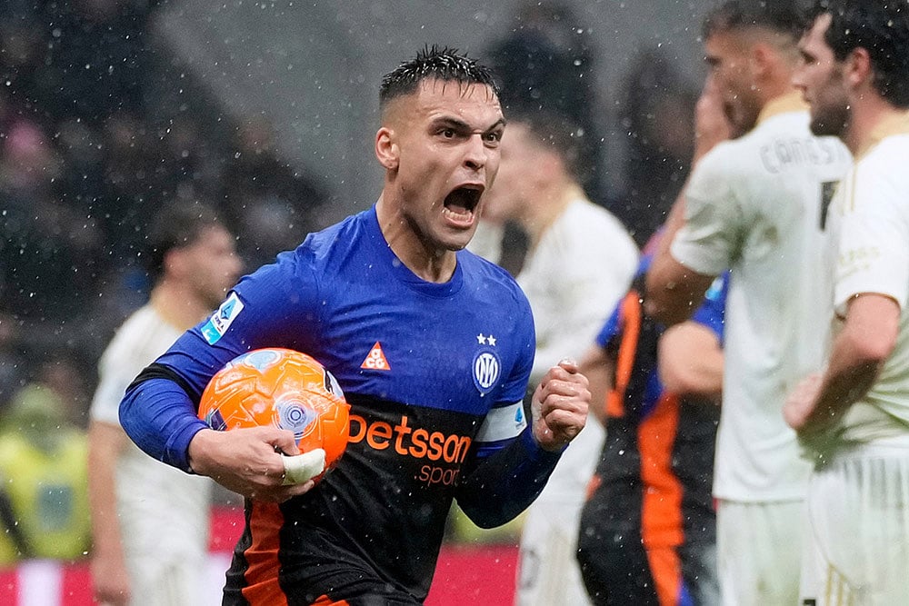 Inter Milan and Pisa Italian soccer serie A match-Lautaro Martinez