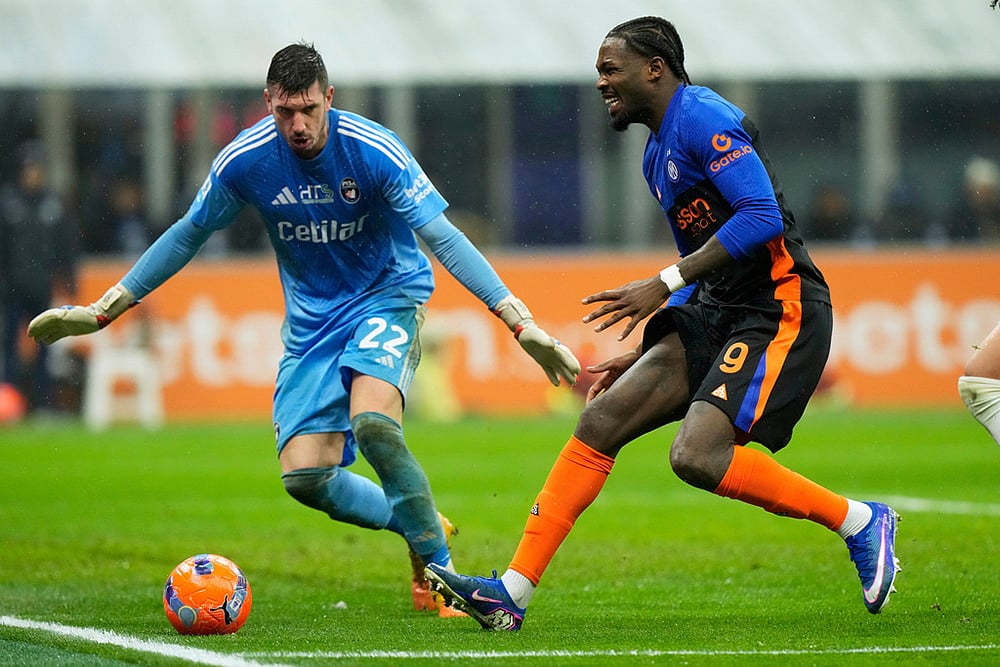 Inter Milan and Pisa Italian soccer serie A match-Marcus Thuram