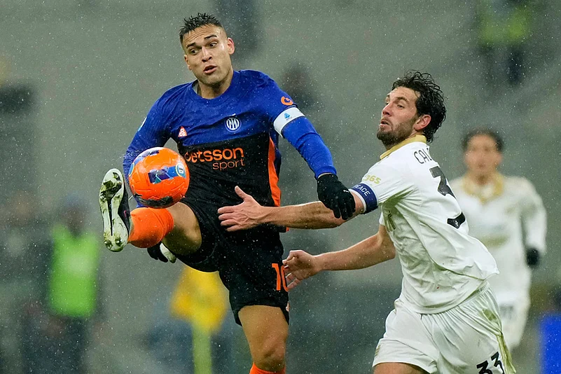 Inter Milan and Pisa Italian soccer serie A match-Lautaro Martinez