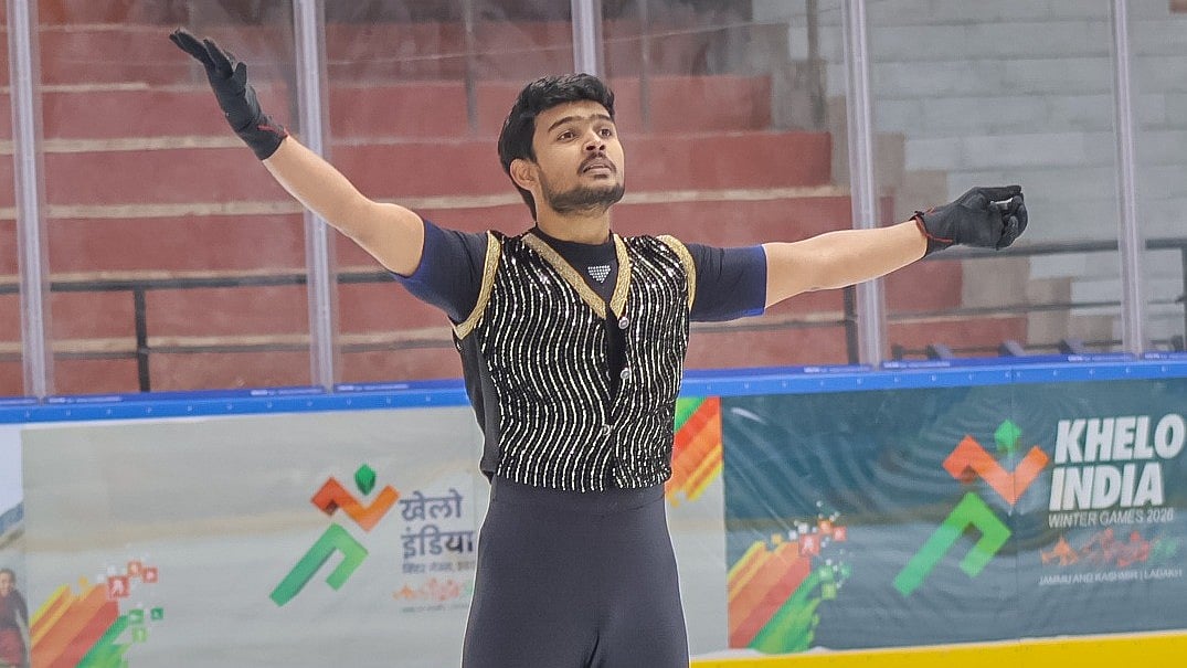 KIWG 2026 : Abhijit Amal Raj during his Figure Skating performance at the Khelo India Winter Games 2026