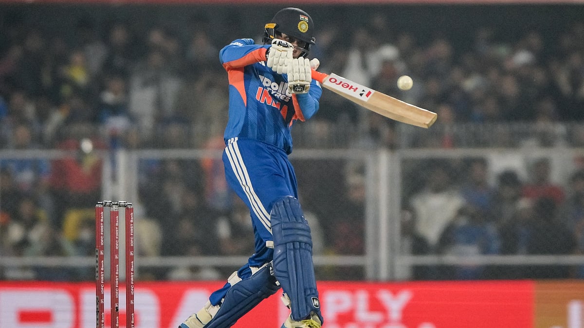 India batter Abhishek Sharma in action during the third T20I match against New Zealand on January 25, 2026.