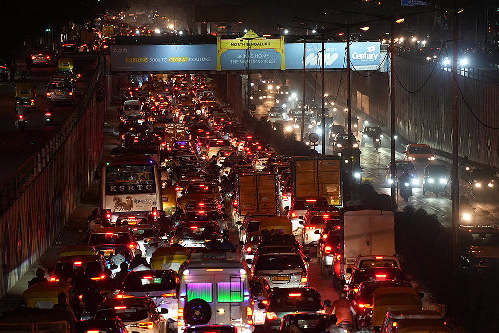 Rush-hour traffic in Bengaluru