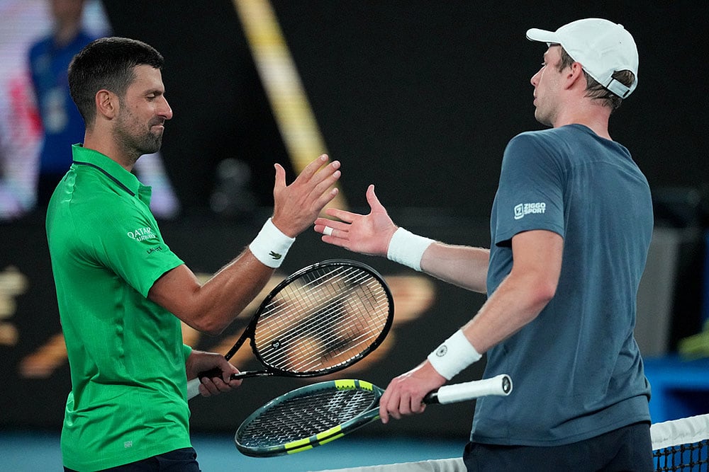 Australian Open: Botic Van De Zandschulp vs Novak Djokovic
