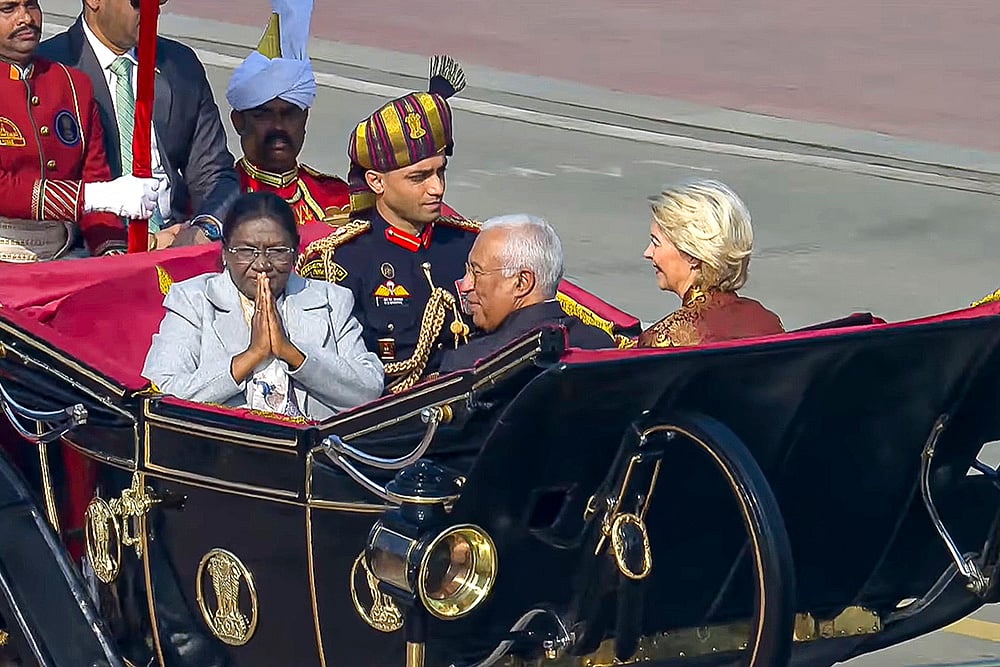 77th Republic Day Parade in Delhi -President Droupadi Murmu 