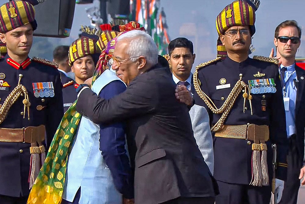 77th Republic Day Parade - Modi receives European Council President Antonio Costa
