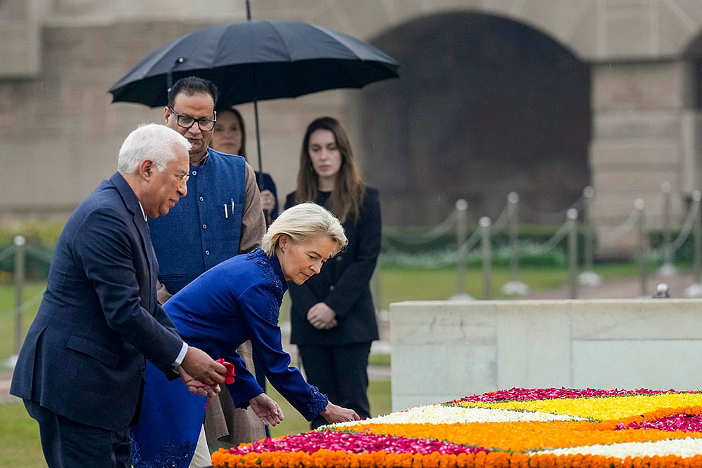 EU leaders at Rajghat