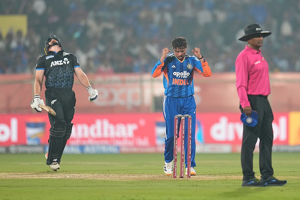 India vs New Zealand 4th T20 cricket match-Kuldeep Yadav