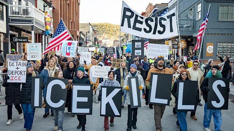 Protest during the 2026 Sundance Film Festival in Park City