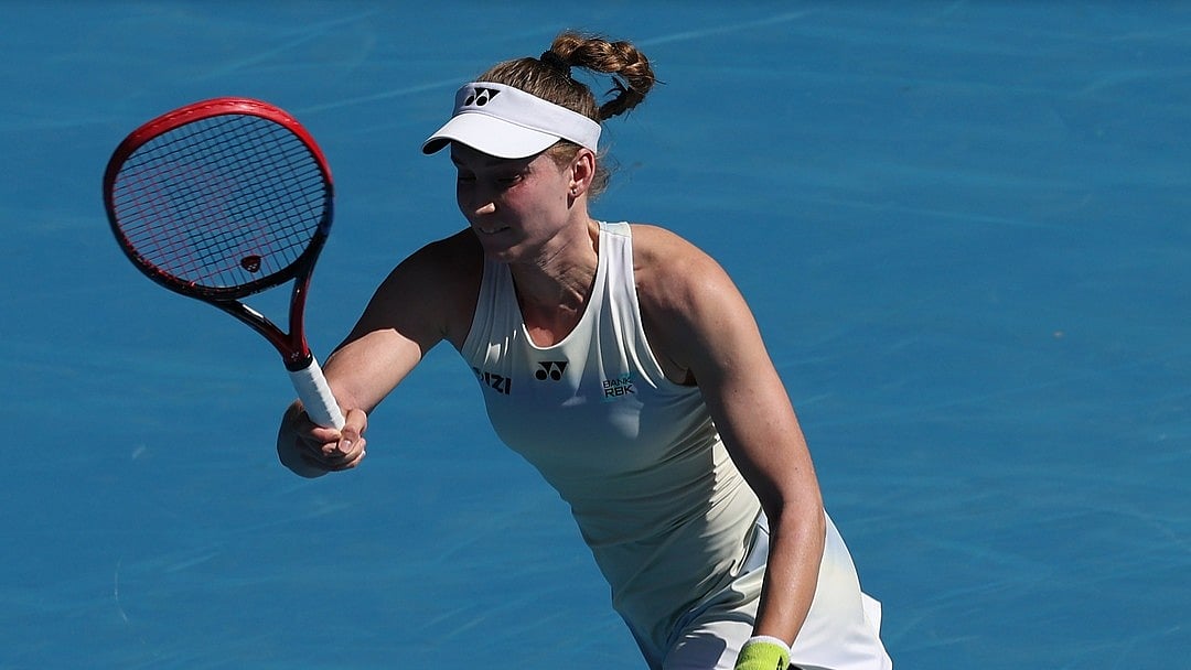 AustralianOpen/X : Elena Rybakina in action in Australian Open 2026. 