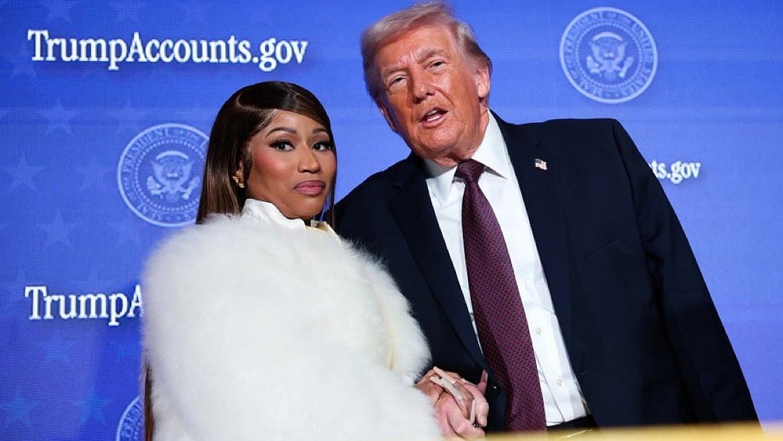 X : Nicki Minaj and Donald Trump at Trump Accounts Summit 