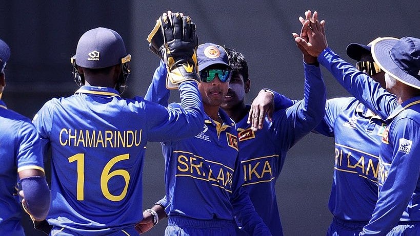 Photo: X/ICC Cricket World Cup : File photo of Sri Lanka in action at the ICC U-19 Cricket World Cup.