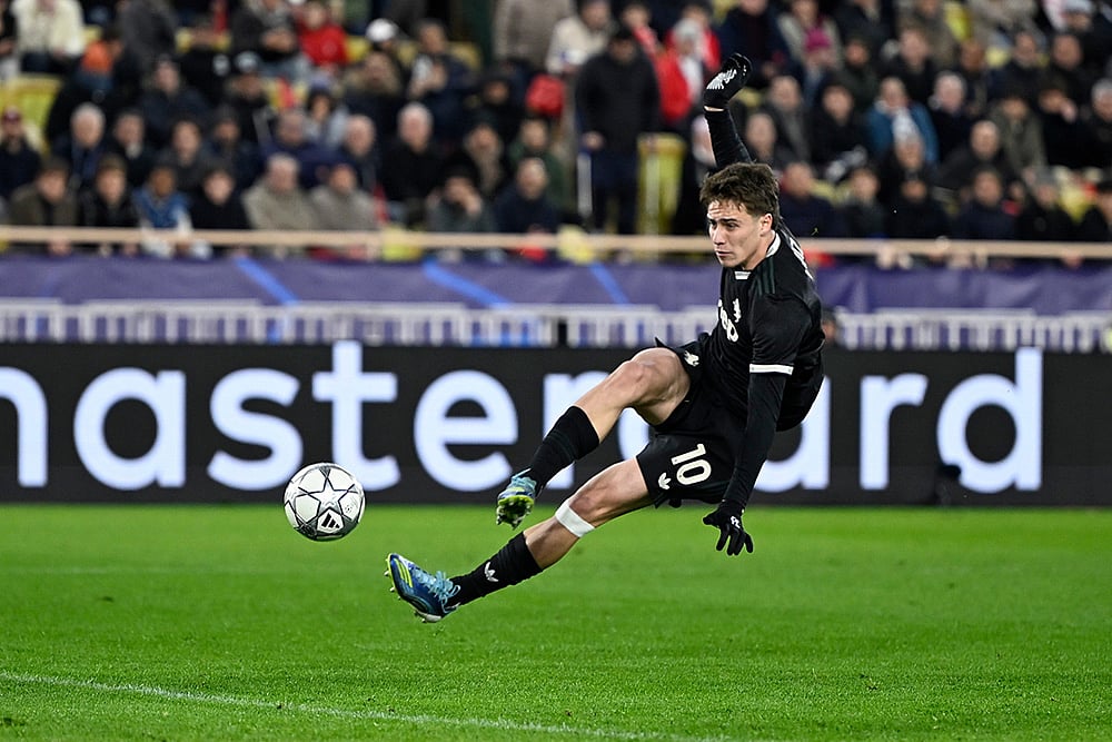 Monaco Vs Juventus Champions League Soccer-Kenan Yildiz