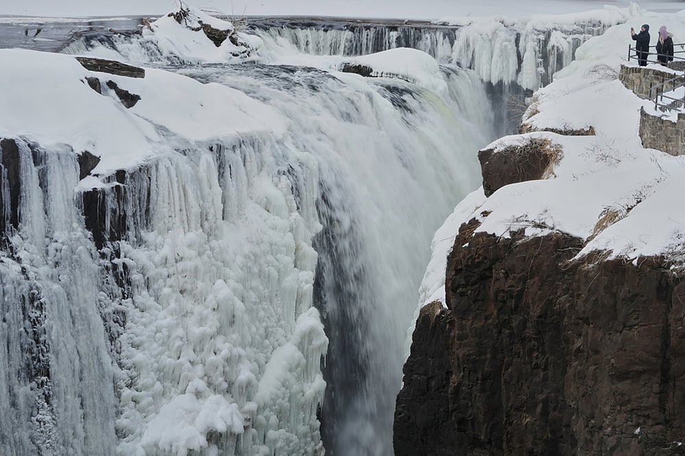 Winter Weather New Jersey frozen Great Falls