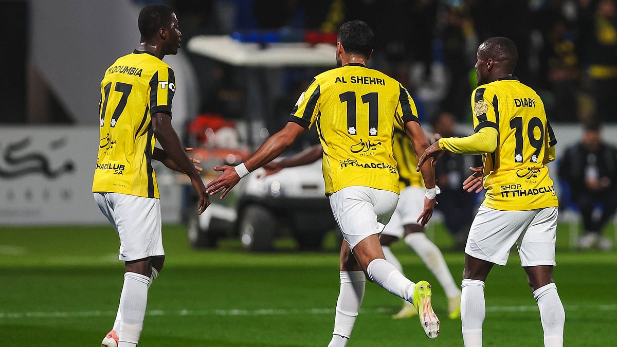 | Photo: X/ittihad_en : Al-Ittihad's Saleh Al-Shehri celebrates after scoring againt Al Fateh during the Saudi Pro League match on January 29, 2026.