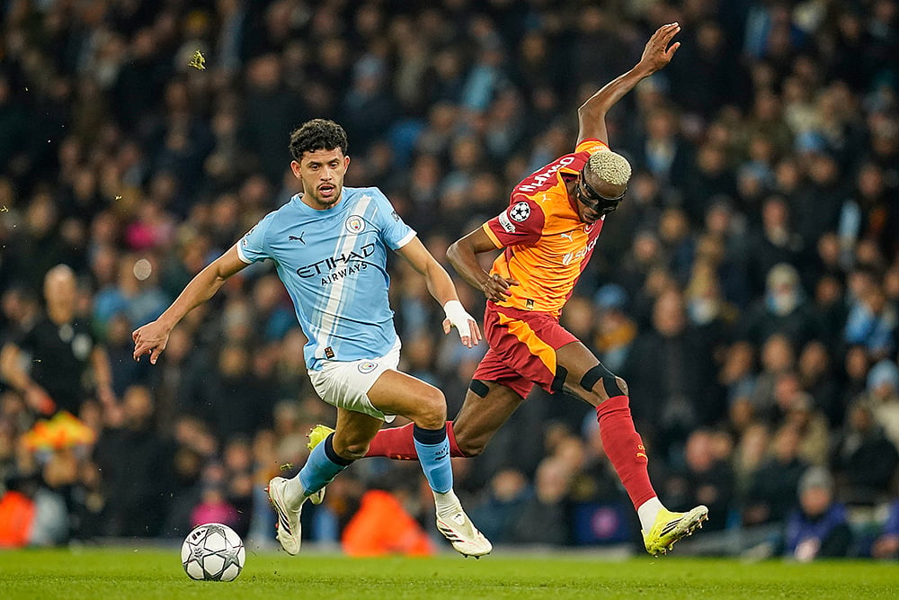 Manchester City vs Galatasaray Champions League Soccer-Matheus Nunes