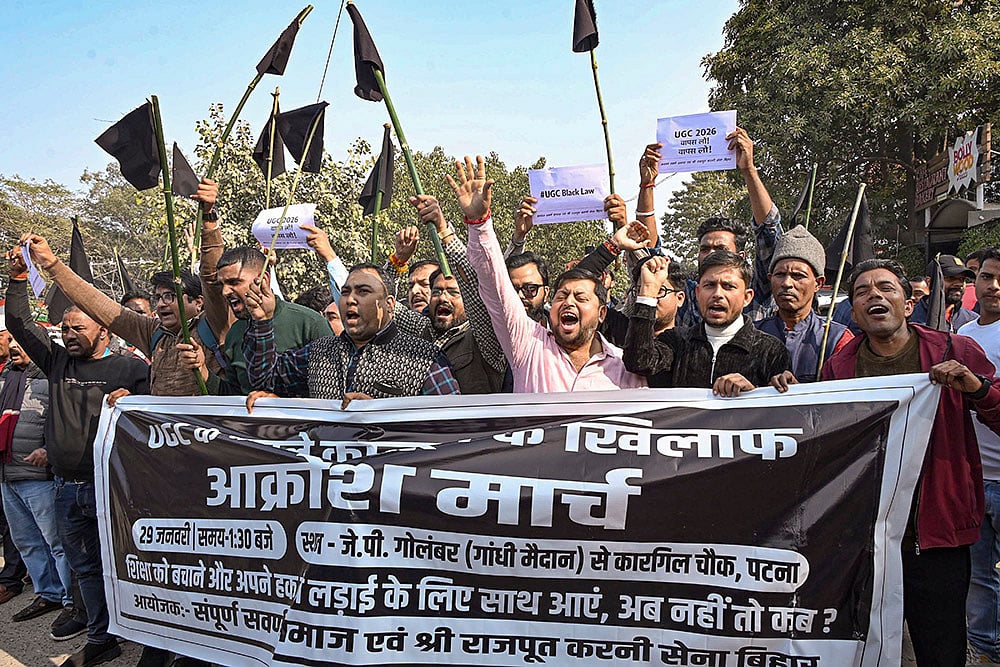 Protest against UGC in Patna