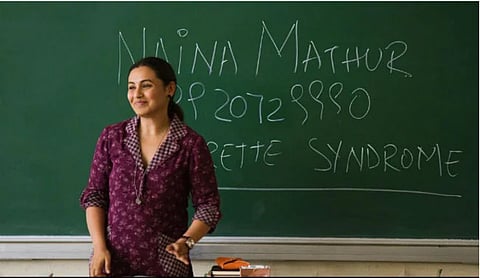 A still of Rani from the film Hichki