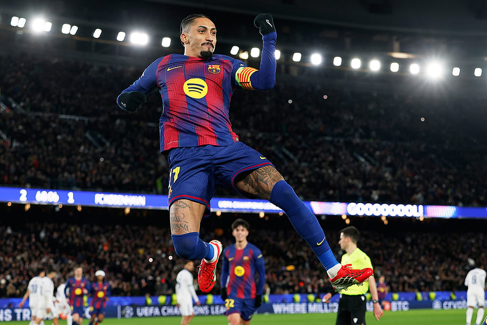 Barcelona vs Copenhagen Champions League Soccer-Raphinha 