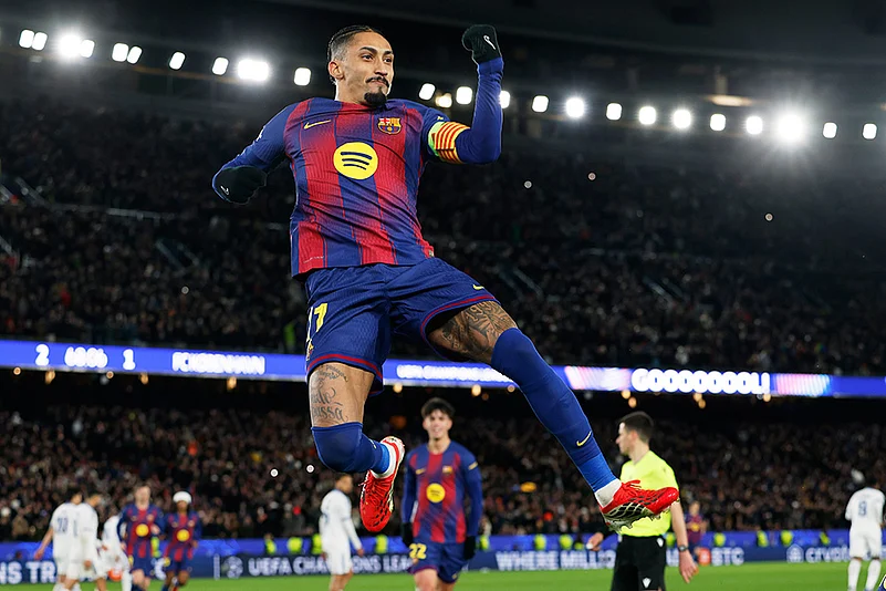 Barcelona vs Copenhagen Champions League Soccer-Raphinha