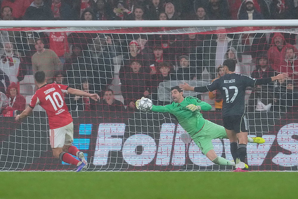 Benfica vs Real Madrid Champions League Soccer-Thibaut Courtois